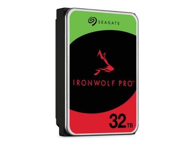 Seagate IronWolf Pro ST32000NT000 - Harddisk - 32 TB - intern - 3.5" - SATA 6Gb/s - 7200 rpm - med 3-års Seagate Rescue Data Recovery