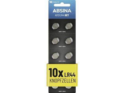 Absina knappcellsbatteri AG 13 1,5 V alkali-mangan (10 st.)
