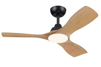 Philips Olas kattotuuletinvalaisin 28(tuuletin) + 24(valo)W, LED, IP20, musta, Puu