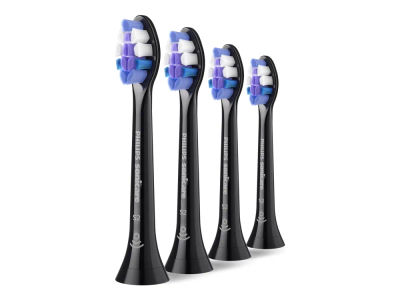 Philips Sensitive HX6054/88 Harjaspääpakkaus, 4 kpl, 4 kpl, musta, 3 kuukautta, Erittäin pehmeä, Philips, DiamondClean, DiamondClean 9000, DiamondC...