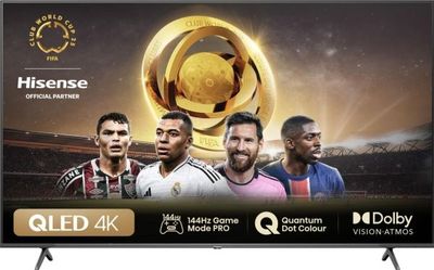 Hisense 75E7NQ PRO, 190,5 cm (75"), 3840 x 2160 piksler, QLED, Smart TV, Wi-Fi, Grå