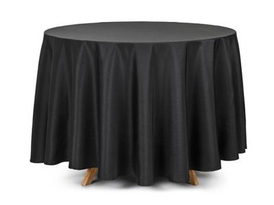 PartyDeco OBRO1-010, rund, svart, duk, innendørs, 230 x 230 cm, 1 stk
