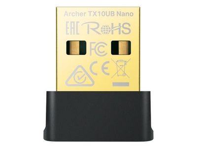 TP-Link Archer TX10UB Nano, Trådløs, USB, Bluetooth, 600 Mbit/s, Svart