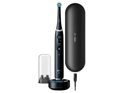 Oral-B iO Series 10, Voksen, Roterende vibrerende Tannbørste, Daglig stell, Grundig rens, Gum omsorg, Sensitiv / Myk, Whitening, Sort, 2 min, Rund