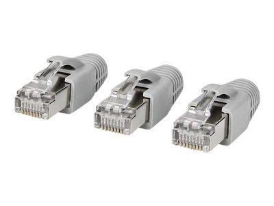 Nedis - Nettverkkontakt - RJ-45 (hann) rett - FTP - CAT 6 - grå (en pakke 10)