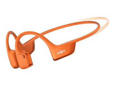 SHOKZ OpenRun Pro 2 Mini - Hodetelefoner med mikrofon - åpent øre - bak-nakken-montering - Bluetooth - trådløs - oransje