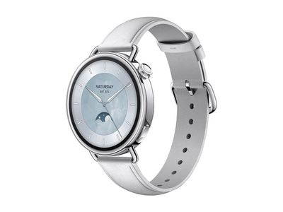 Xiaomi Watch S4 - 41 mm - smartklokke med stropp - lær - håndleddstørrelse: 120-190 mm - display 1.32" - Bluetooth, NFC - 32 g - hvit