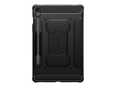 Spigen Rugged Armor Pro - Lommebok for nettbrett - termoplast-polyuretan (TPU) - matt svart - for Samsung Galaxy Tab S10 FE+
