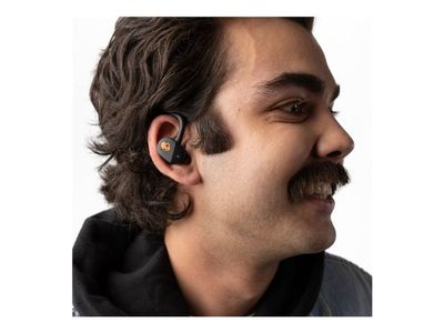 Skullcandy Push Play Active - True wireless-hodetelefoner med mikrofon - i øret - over-øret-montering - Bluetooth - lydisolerende - oransje, svart