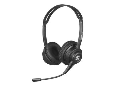 Sandberg - Hodesett - full størrelse - Bluetooth - trådløs, kablet - aktiv støydemping - USB-C