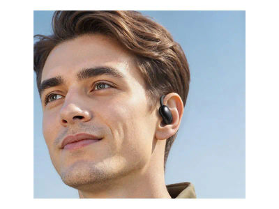 Soundcore AeroFit 2 AI Assistant - True wireless-hörlurar med mikrofon - öppet öra - montering över örat - Bluetooth - svart