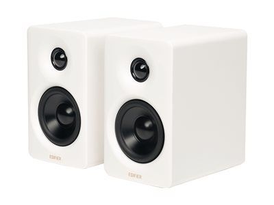 Edifier M60 - Högtalare - för persondator - 2.0-kanals - trådlös - Bluetooth - Appkontrollerad - USB - 66 watt (Total) - 2-vägs - vit