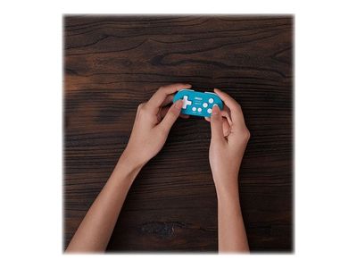 8Bitdo Tech HK Zero 2 - Spelkontroll - trådlös - Bluetooth - turkos - för Android, Nintendo Switch, PC, Raspberry Pi, MAC