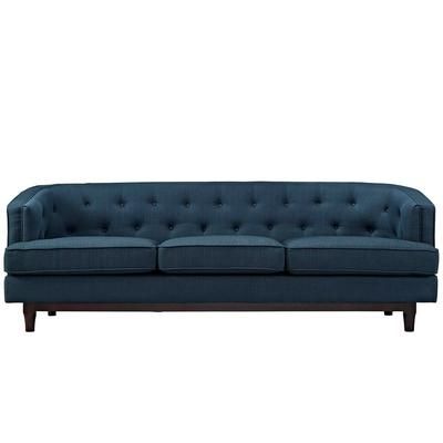 Coast Upholstered Fabric Sofa - East End Imports EEI-2131-AZU