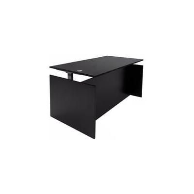 Black Adjustable Height Rectangular Front Desk