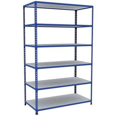 rayonnage d'archives rapid 2 1980x1220x610 6 tab metal bleu