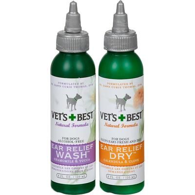 Vet's Best Ear Relief Wash & Dry for Dogs, 4-oz bottle