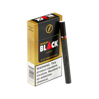 Djarum Black Ivory Natural Filtered Cigarillo Vanilla - Pack of 12