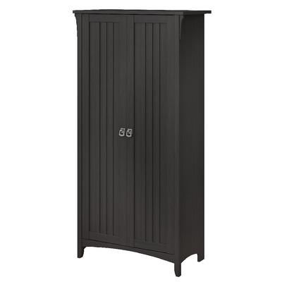 Bush Furniture Salinas Tall Storage Cabinet w/ Doors in Vintage Black - Bush Furniture SAS332VB-03