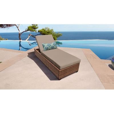 Laguna Chaise Outdoor Wicker Patio Furniture in Wheat - TK Classics Laguna-1X