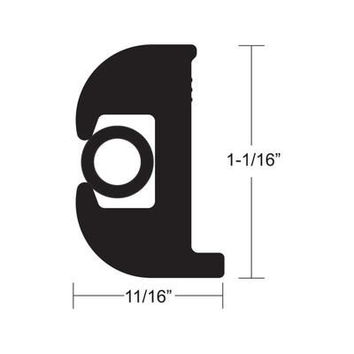 TACO Marine Flex Vinyl Rub Rail Kit - Black w/Black Insert - 50' - 1-1/16" V11-0809BBK50-2