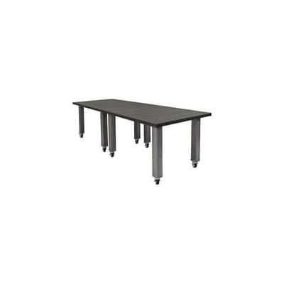 Mobile Industrial Steel Leg Conference Table - 6'x4' / 8'x3' Table - See Other Sizes