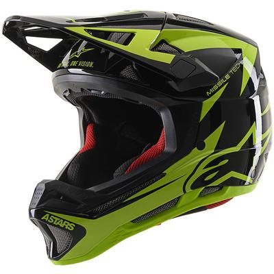 Alpinestars Missile Tech Airlift Casco da discesa, nero-verde, dimensione M