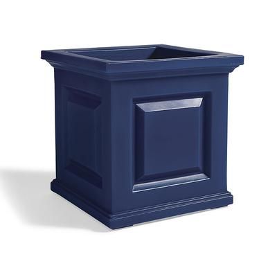 Nantucket Easy-Care Square Planter - Indigo, 16" - Grandin Road