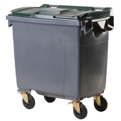 Container 750l Couvercle Vert Prises Frontale /laterale - Sulo