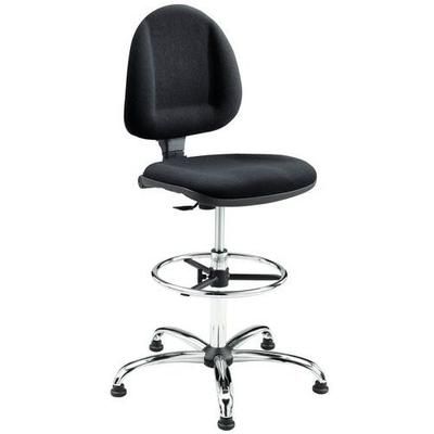 siege tissu noir rep/pieds assise hteur 58 a 83 cm
