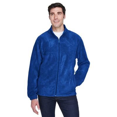 Harriton M990 Men's 8 oz. Full-Zip Fleece Jacket in True Royal Blue size 5XL | Polyester