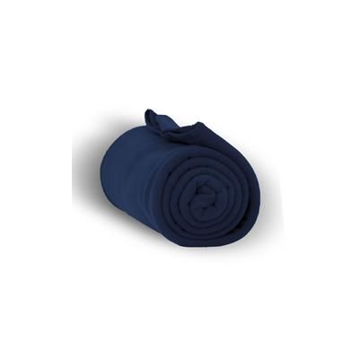 Alpine Fleece 8700 Throw Blanket in Navy Blue | Polyester LB8700
