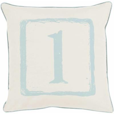 Benalla 20" Square Cottage Cotton Teal/Beige Throw Pillow - Boutique Rugs