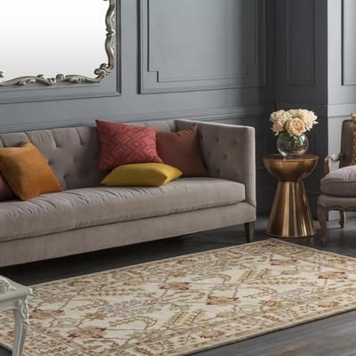 Campus 18" Square Traditional Rust/Dark Brown/Brick Red/Rust/Terracotta/Dark Red Throw Pillow - Boutique Rugs