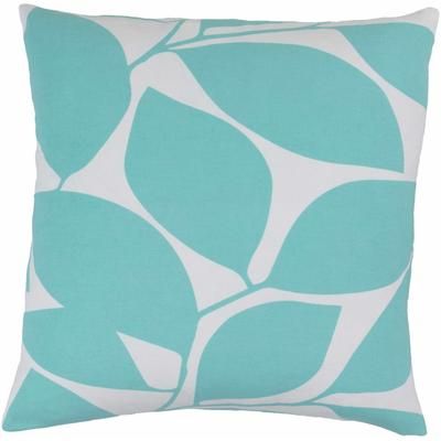 Burwood 20" Square Modern Cotton Mint/Ivory/Light Gray/Seafoam/Sage Throw Pillow - Boutique Rugs