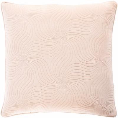 Bromley 22" Square Cottage Cotton Dusty Pink Throw Pillow - Boutique Rugs