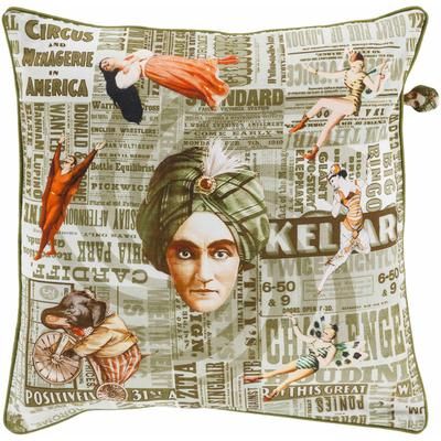 Buckinghamshire 20" Square Modern Cotton Grass Green/Coral/Dusty Sage/Olive/Peach/Seafoam/Wheat/Peach/Sage/Lime Green/Medium Gray Throw Pillow - Boutique Rugs