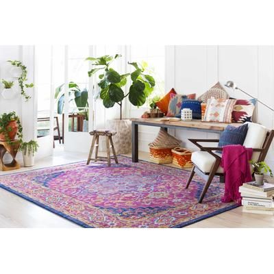 Mickleton 18" Square Cotton Dark Blue/Black/Blue/Ice Blue/Ink Blue/Navy/Teal Throw Pillow - Boutique Rugs