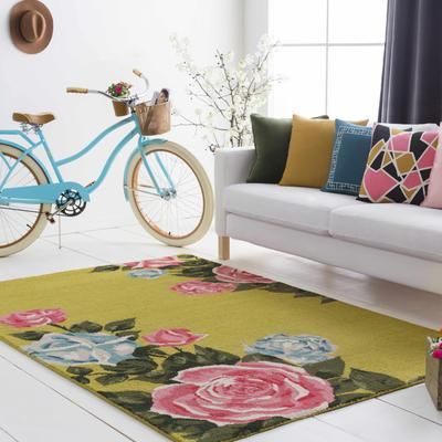 Saukville 18" x 18" Modern Cotton Medium Green/Olive Throw Pillow - Boutique Rugs