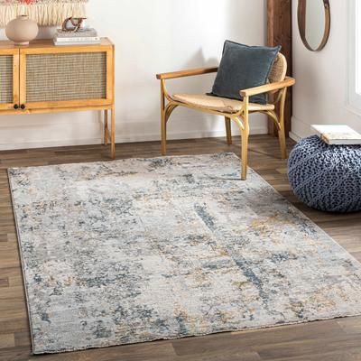 Midfield 2'7" x 7'3" Modern Light Gray/Charcoal/Medium Gray/Taupe/Teal/Cream/Dark Blue/Gray/Pale Blue/Tan/Navy/PaleBlue/DarkBlue/LightGray/Pale Blue/Navy/Light Gray Runner - Boutique Rugs