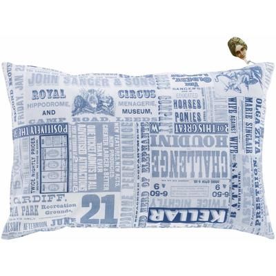 Shepherdswell 22" Square Modern Cotton Pale Blue/White/Blue/Dark Blue/Navy Lumbar Pillow - Boutique Rugs
