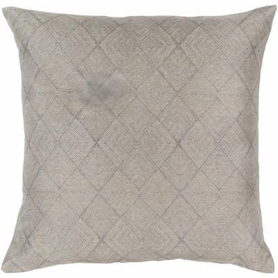 Boykins 18" Square Modern Medium Gray/Metallic Gold/Slate/Slate Blue Throw Pillow - Boutique Rugs