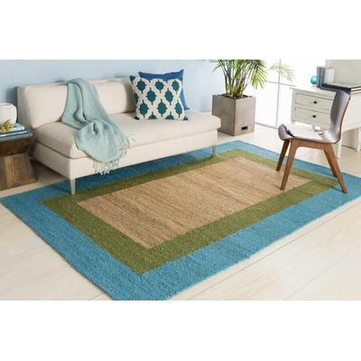 Beaman 22" Square Traditional Cotton Beige/Deep Teal/Teal Throw Pillow - Boutique Rugs