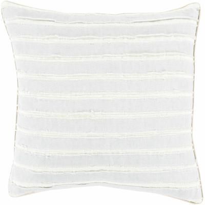 Beckingham 22" Square Cottage Cream/Ice Blue Throw Pillow - Boutique Rugs