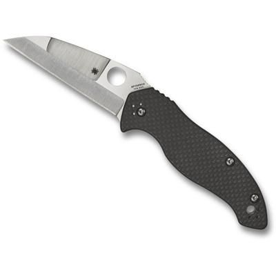 Spyderco Canis Folding Knife 3.36in CPM S30V Steel Wharncliffe Blade G10 Laminate/ Carbon Fiber Handle Designed by Kelly McCann Carbon Fiber C248CFP
