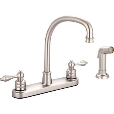 Banner 760 Series Kitchen Faucet with Side Spray with Metal Lever Handles 766-SB