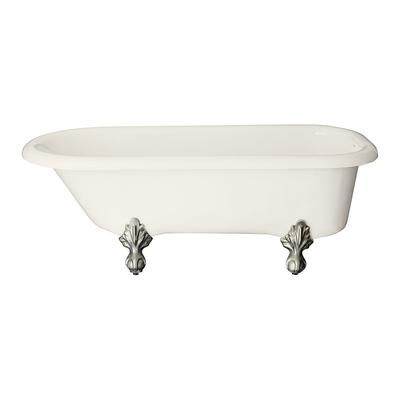 Restoria Bathtub Regent 60 Inch Acrylic Classic Clawfoot Tub - No Faucet Drillings 503-N-NH