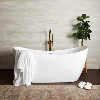 Randolph Morris Philo 59 Inch Acrylic Double Slipper Freestanding Tub RMBP06-59-ORB