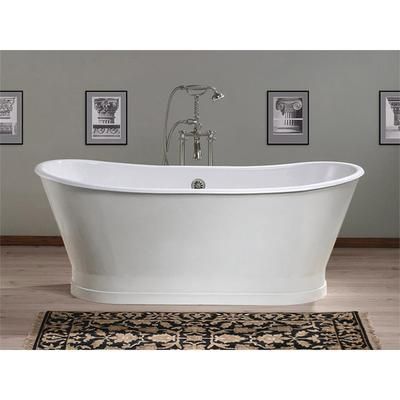 Cheviot Balmoral 68 Inch Cast Iron Skirted Tub - No Faucet Drillings - White 2124-WW