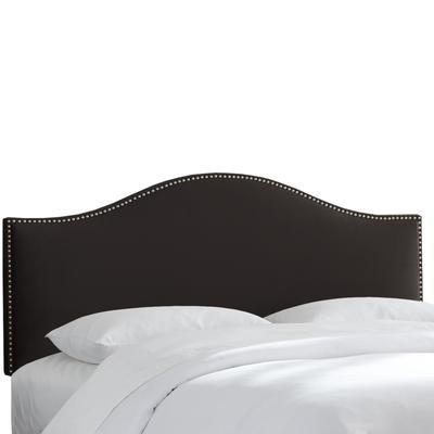 Twill Upholstered Headboard by Skyline Furniture in Twill Black (Size KING)